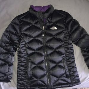 Girls Black North Face Coat